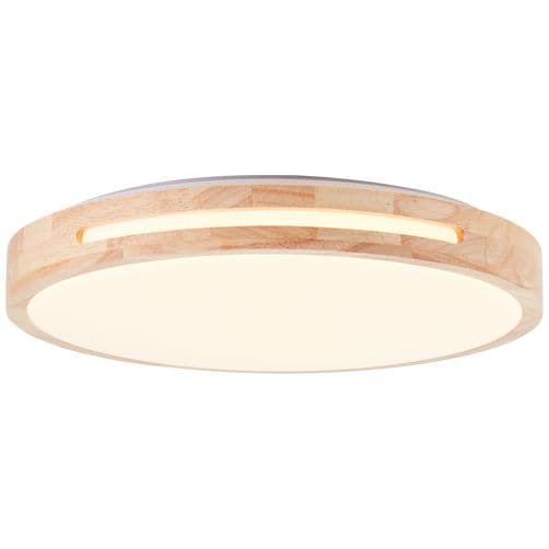 BRILLIANT Woodbury LED Deckenleuchte 39cm holz hell/wei&szlig; | 1x LED integriert, 24W LED integriert, (Lichtstrom: 2100lm, Lichtfarbe: 2800K) 