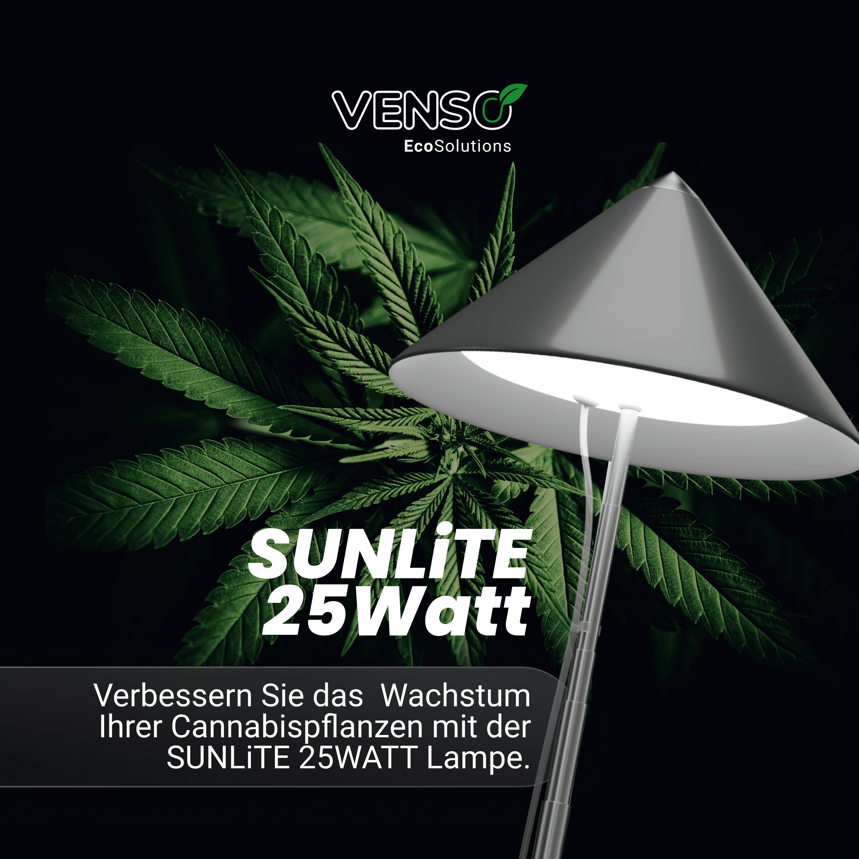 Parus by Venso SUNLiTE XL LED Vollspektrum Pflanzenlampe Grau 25W Indoor Plants Pflanzen Beleuchtung, mit ausziehbarem Teleskopstab, Parus Pflanzenlampe f&uuml;r gro&szlig;e und kleine Zimmerpflanzen 