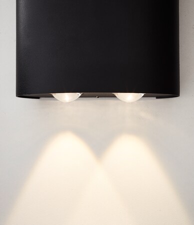 Brilliant Tursdale schwarz, Aluminium/Kunststoff, , integriert, bestellen bei 1400lm, LED LED 4x online Lichtfarbe: W 14 sand 3000K) (Lichtstrom: Außenwandleuchte Marktkauf