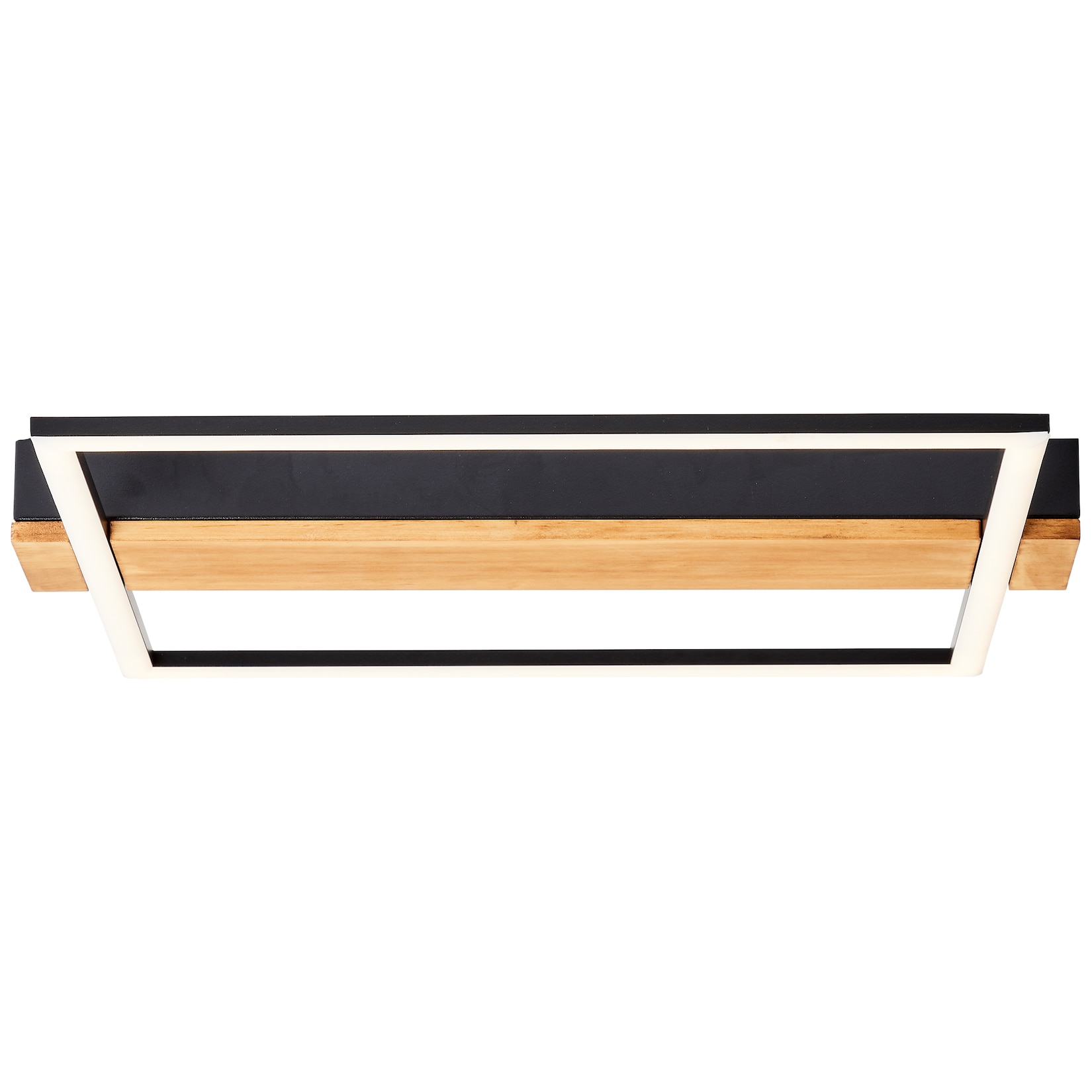 Brilliant Loneos LED Deckenleuchte 45x40cm holz hell/schwarz , Holz/Metall/Kunststoff , 1x LED integriert , 24 W , (Lichtstrom: 3000lm , …