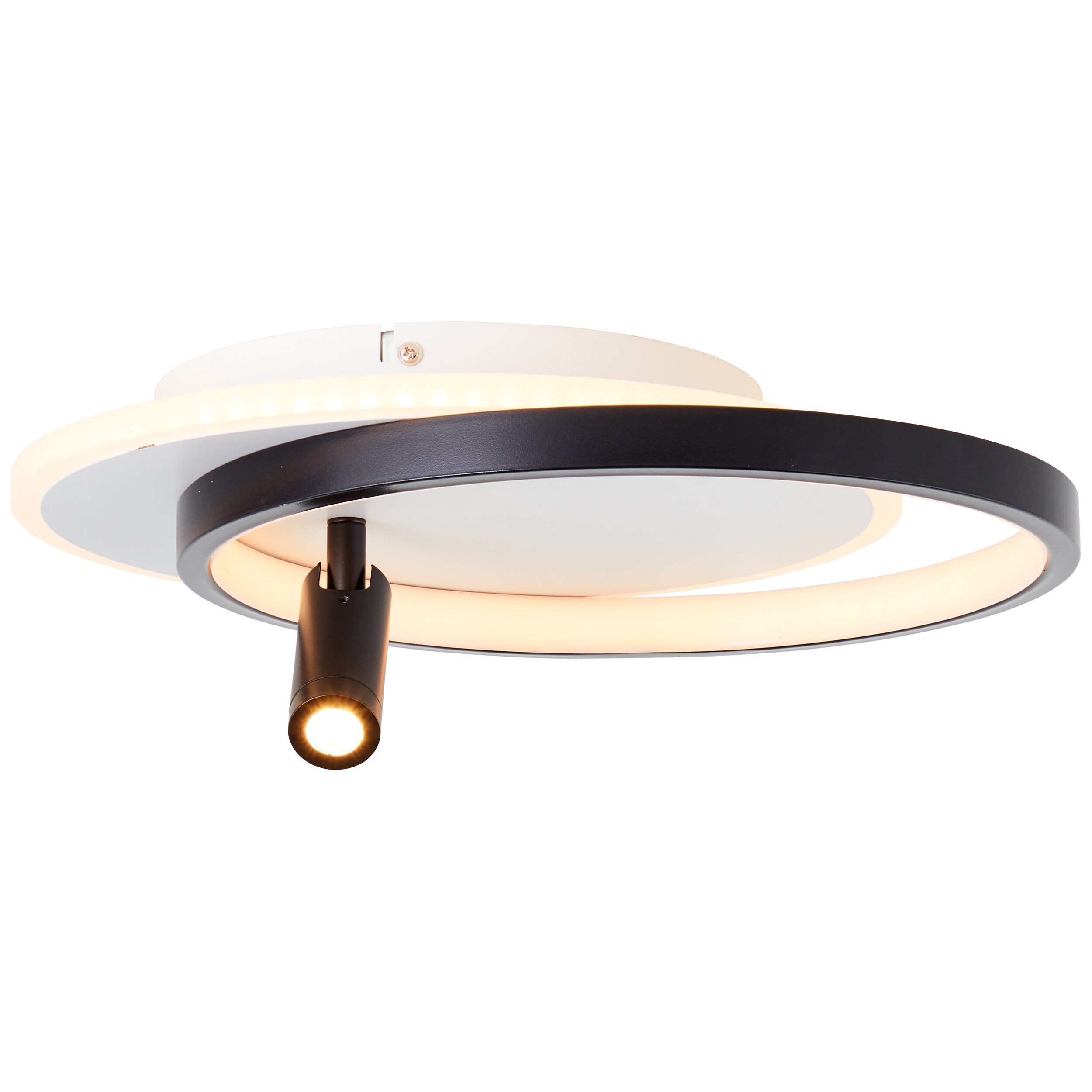 Brilliant Eunomia LED Deckenleuchte 35x30cm 1flg schwarz/wei&szlig; , Metall/Kunststoff , 1x LED integriert , 24 W , (Lichtstrom: 2500lm , Lichtfarbe: 3000K) 