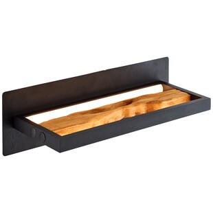 Brilliant Chaumont LED Wandleuchte 35cm schwarz/holz, Aluminium/Metall/Holz, 1x LED integriert, 9,5 W , (Lichtstrom: 930lm, Lichtfarbe: 3000K) 