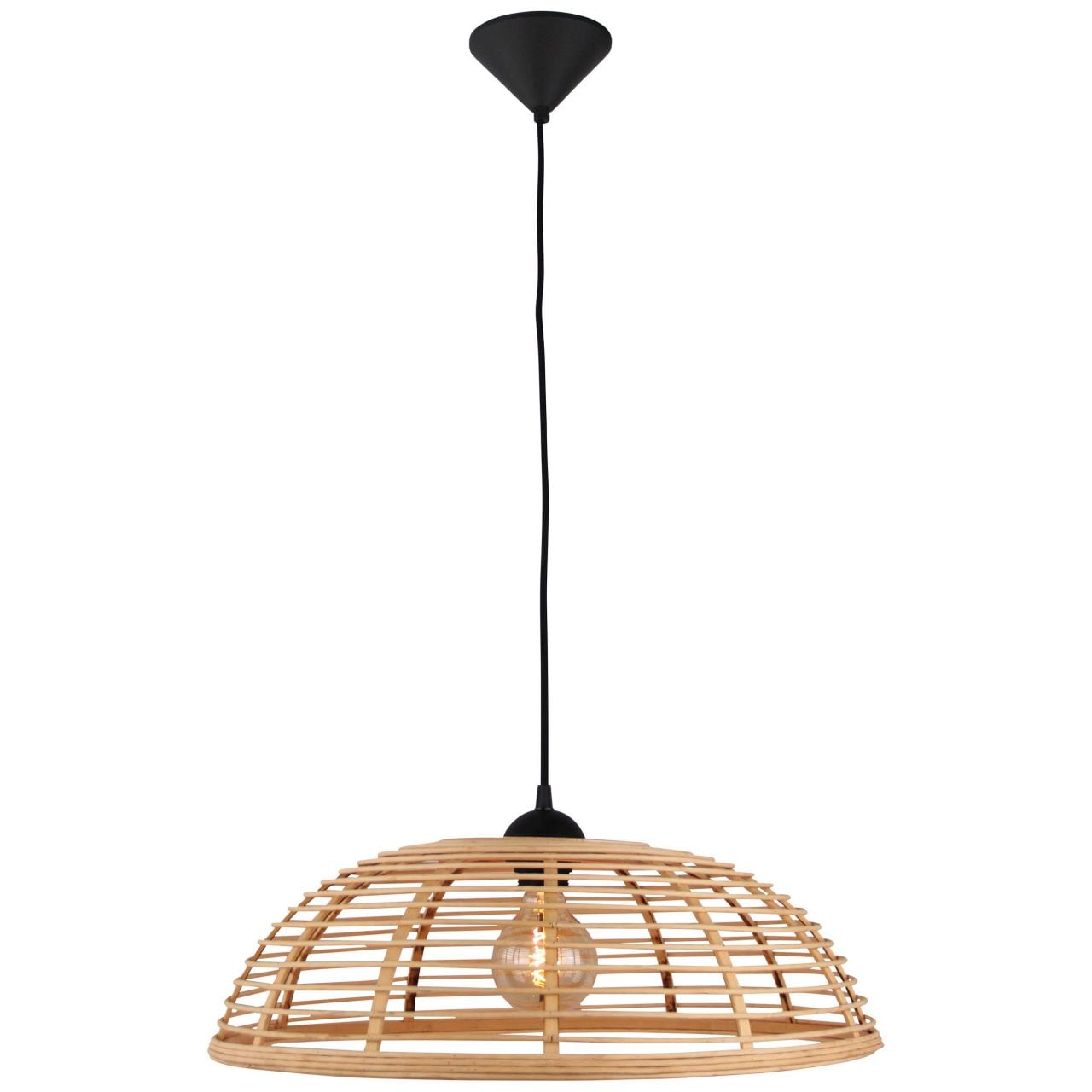 BRILLIANT Crosstown Pendelleuchte 47cm holz hell/schwarz Innenleuchten,Pendelleuchten | 1x A60, E27, 40W, geeignet f&uuml;r Normallampen (nicht enthalten) | In der H&ouml;he einstellbar / Kabel k&uuml;rzbar 