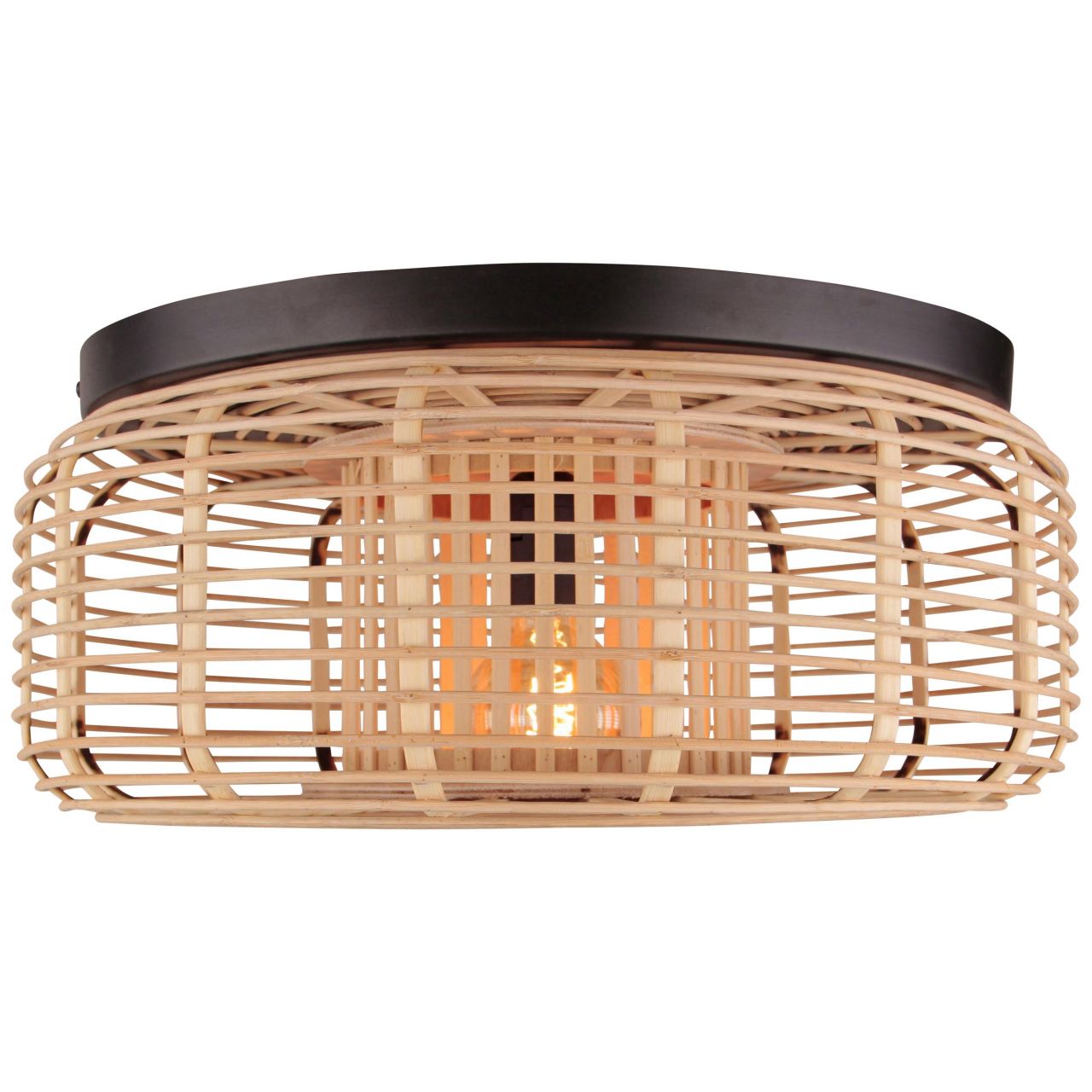 BRILLIANT Crosstown Deckenleuchte 45cm holz hell/schwarz Innenleuchten,Deckenleuchten,-dekorativ | 1x A60, E27, 40W, geeignet f&uuml;r Normallampen (nicht enthalten) | A++ | F&uuml;r LED-Leuchtmittel geeignet 