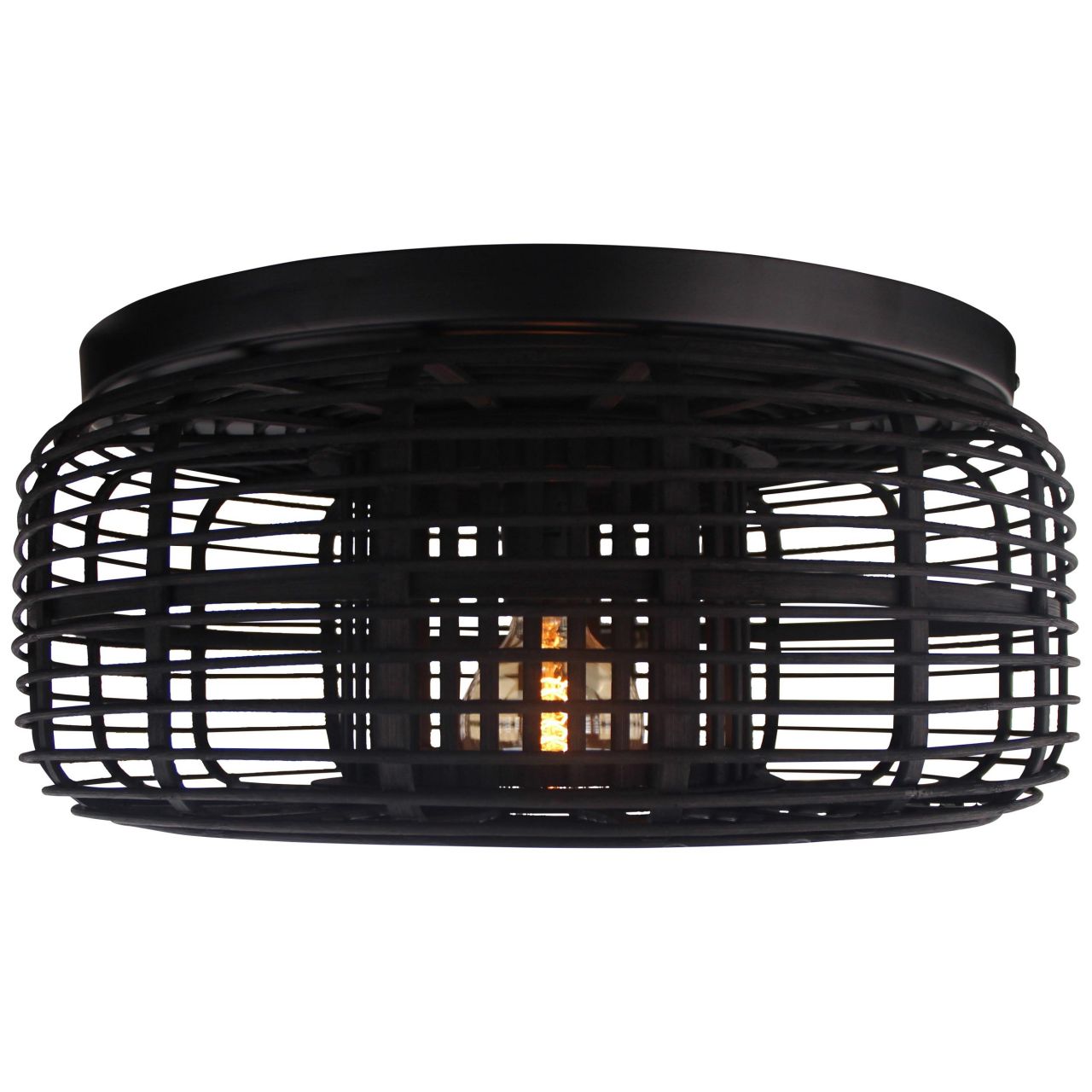 BRILLIANT Crosstown Deckenleuchte 45cm holz dunkel/schwarz Innenleuchten,Deckenleuchten,-dekorativ | 1x A60, E27, 40W, geeignet f&uuml;r Normallampen (nicht enthalten) | F&uuml;r LED-Leuchtmittel geeignet 