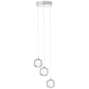 BRILLIANT Rafa LED Pendelleuchte 3flg Rondell chrom/rauchglas Innenleuchten,Pendelleuchten,-Rondell | 3x 5.67W LED integriert, (Lichtstrom: 528lm, Lichtfarbe: 3000K) | In der Höhe einstellbar / Kabel 