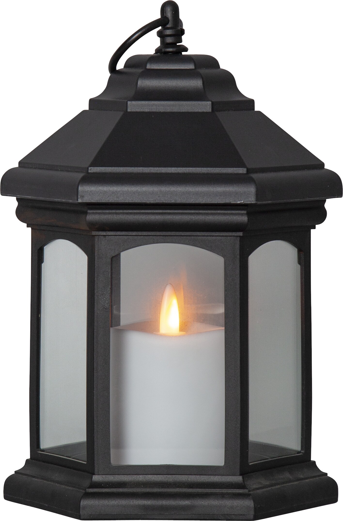 Star Trading Batterie Laterne Linta, schwarz 