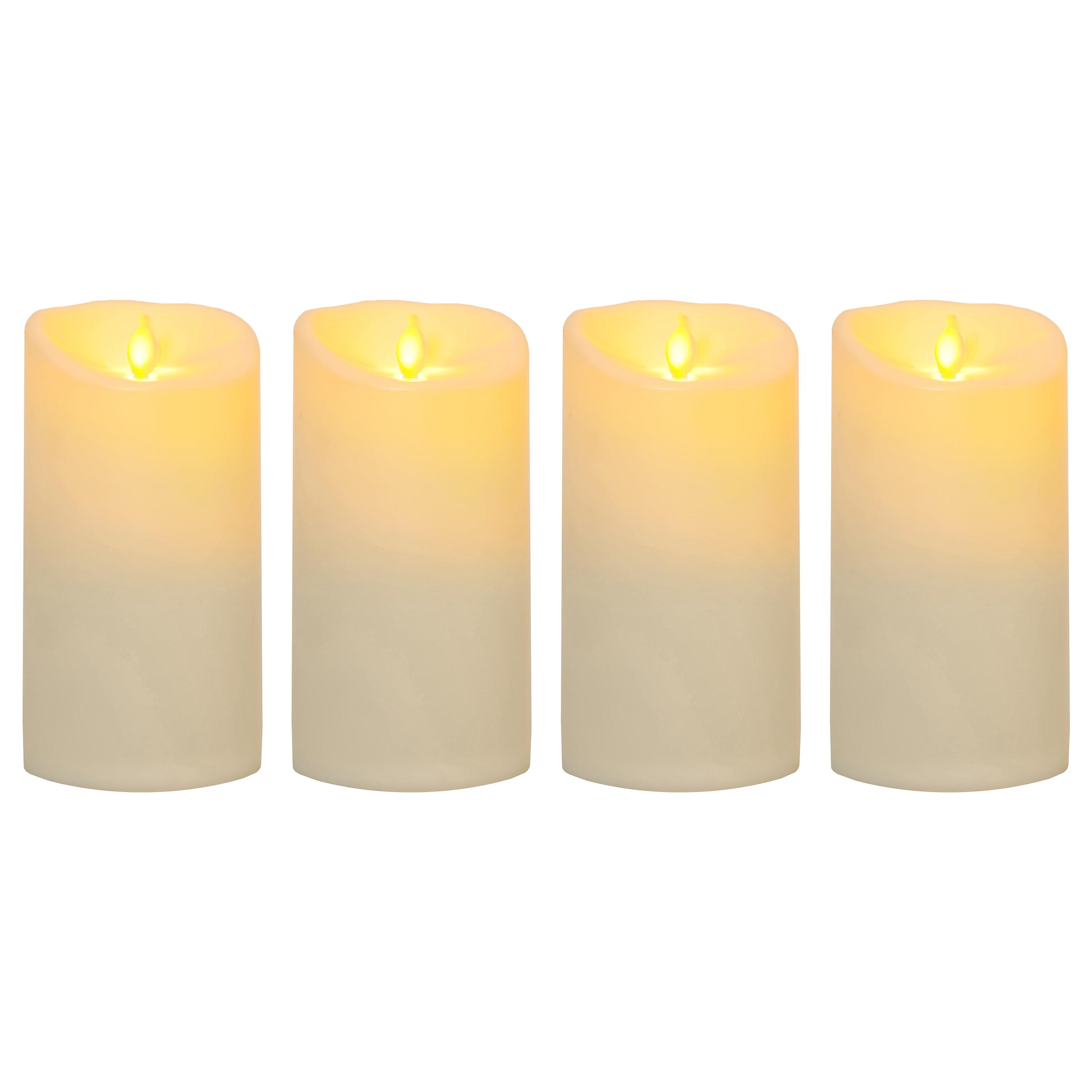 Star Trading LED Kerzen mit Timerfunktion 4er Set | LED Kerze | LED Kerzen flackernde Flamme | Kerzen Deko | Deko Kerzen | elektrische Kerzen | Kerzen LED | LED Kerzen mit Timer | Outdoor Kerzen 
