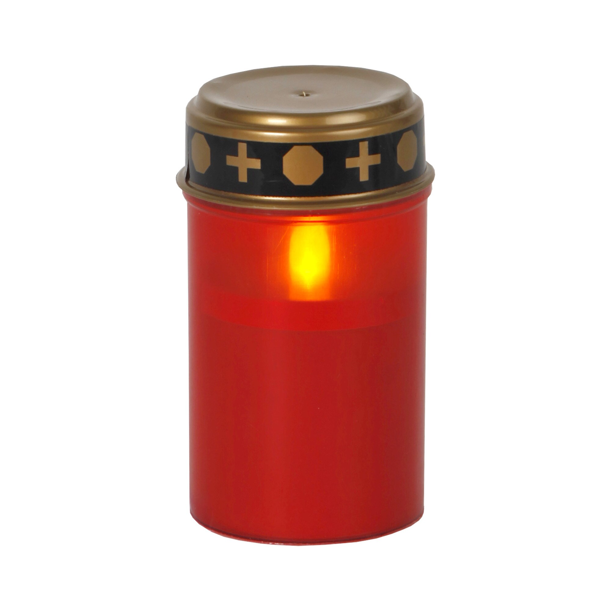 Star Trading LED Grablicht mit Timer | Grabkerze LED | Grablicht LED | Grablichter LED mit Timer | Grabkerzen rot | LED Grabkerzen Outdoor | Grablampe Grablicht | LED Kerzen rot 