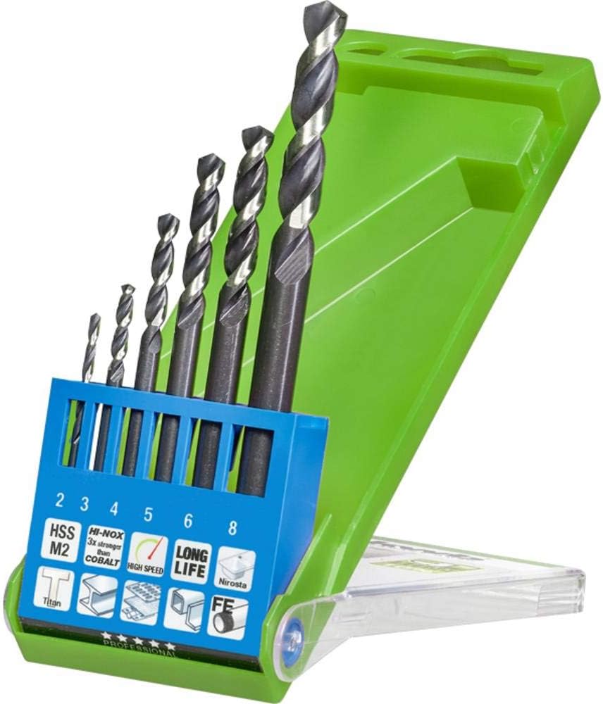 kwb Akku-Top Metallbohrer-Satz HI-NOX, &Oslash; 2 - 8 mm, HSS 'Bohrer-Set, 6-teilig, Spiralbohrer 