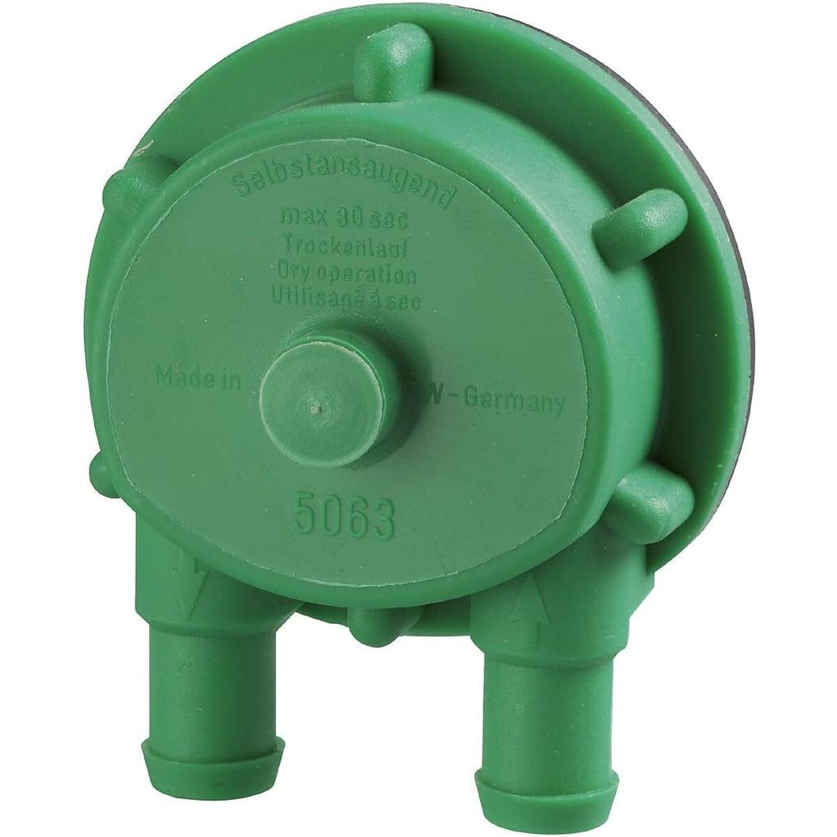 Maxi-Pumpe P63 Bohrmaschinen-Pumpe /h, selbstansaugend, Schlauch-Anschluss 1/2 , z. Befestigung von 44593 Zoll-Schlauch mit Schlauch-Schellen, Made in Germany