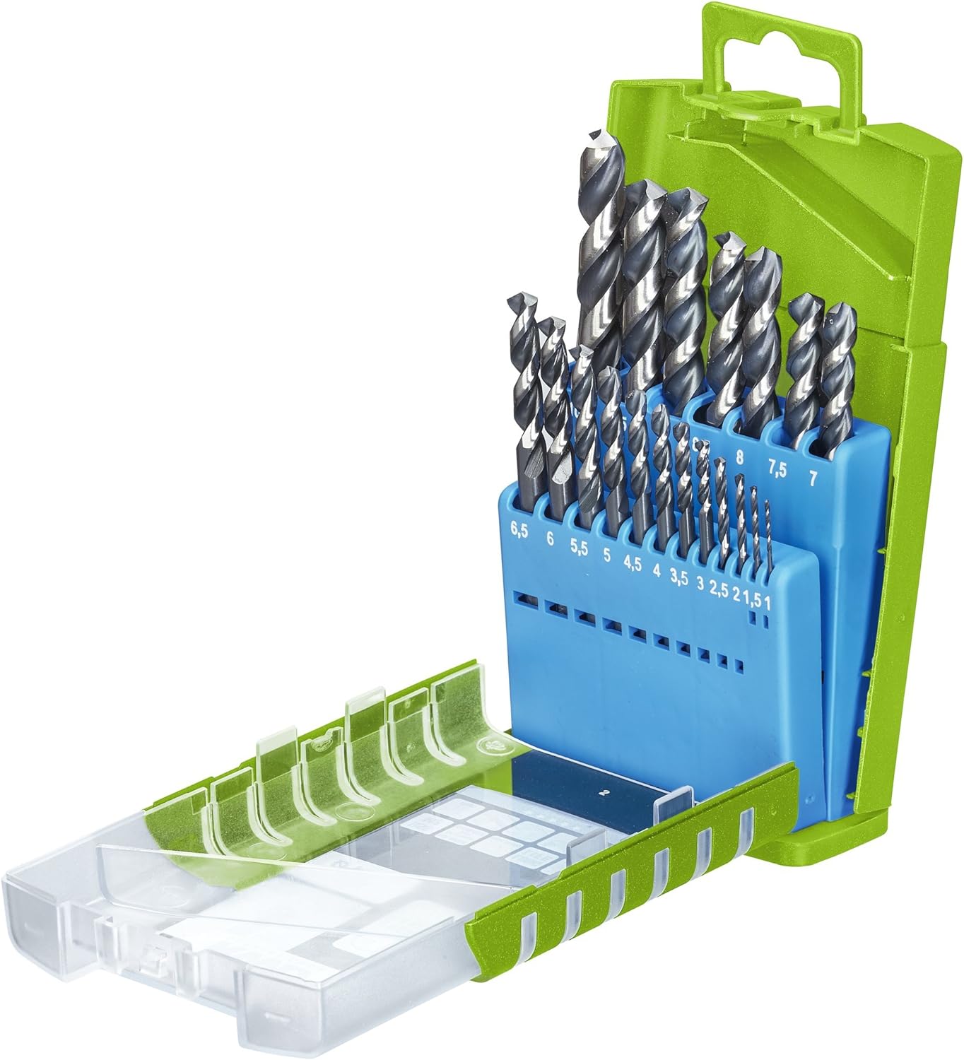 kwb Universeller 19-teiliger Akku-Top Metallbohrer-Satz HI-NOX, HSS - Bohrer-Set, &Oslash; 1 mm - 10 mm in 0,5 mm schritten 