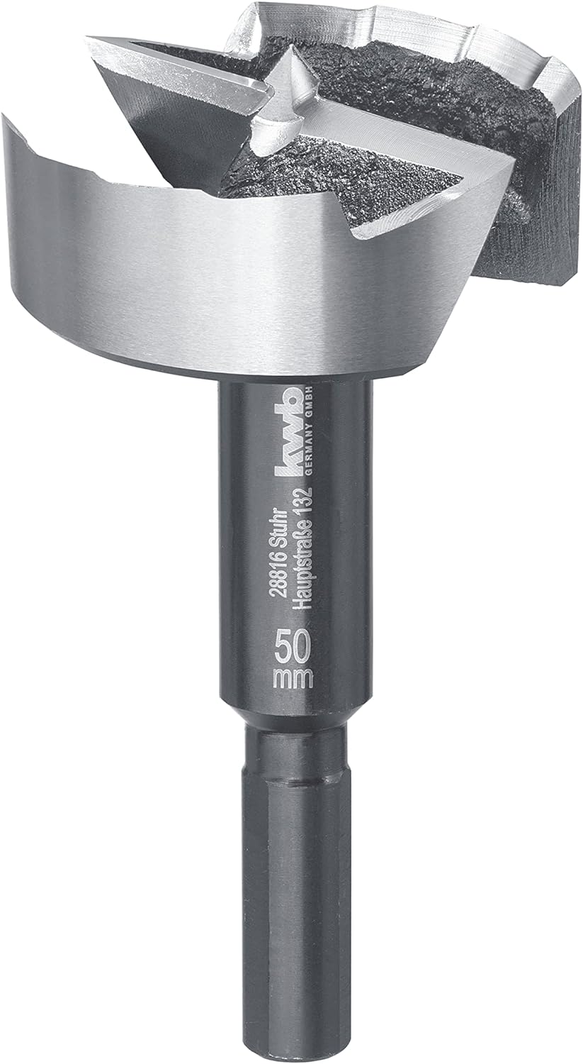 kwb SPEED Forstnerbohrer &oslash; 50 mm aus verg&uuml;tetem Spezialstahl mit pr&auml;zisem Wellenschliff, Zentrierspitze, optimal gesch&auml;rften sowie geh&auml;rteten Schneiden und polierter Oberfl&auml;che 