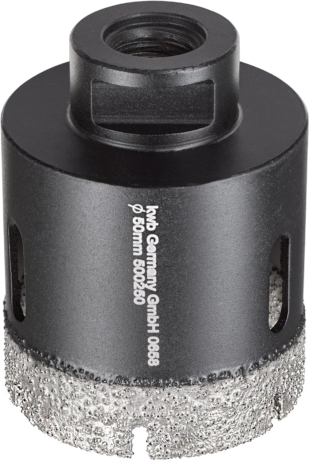 kwb Diamant Fliesen-Loch-Bohrer f&uuml;r Winkelschleifer, Lochs&auml;ge mit M14-Aufnahme, Diamont-Bohrkrone Durchmesser 50 mm 