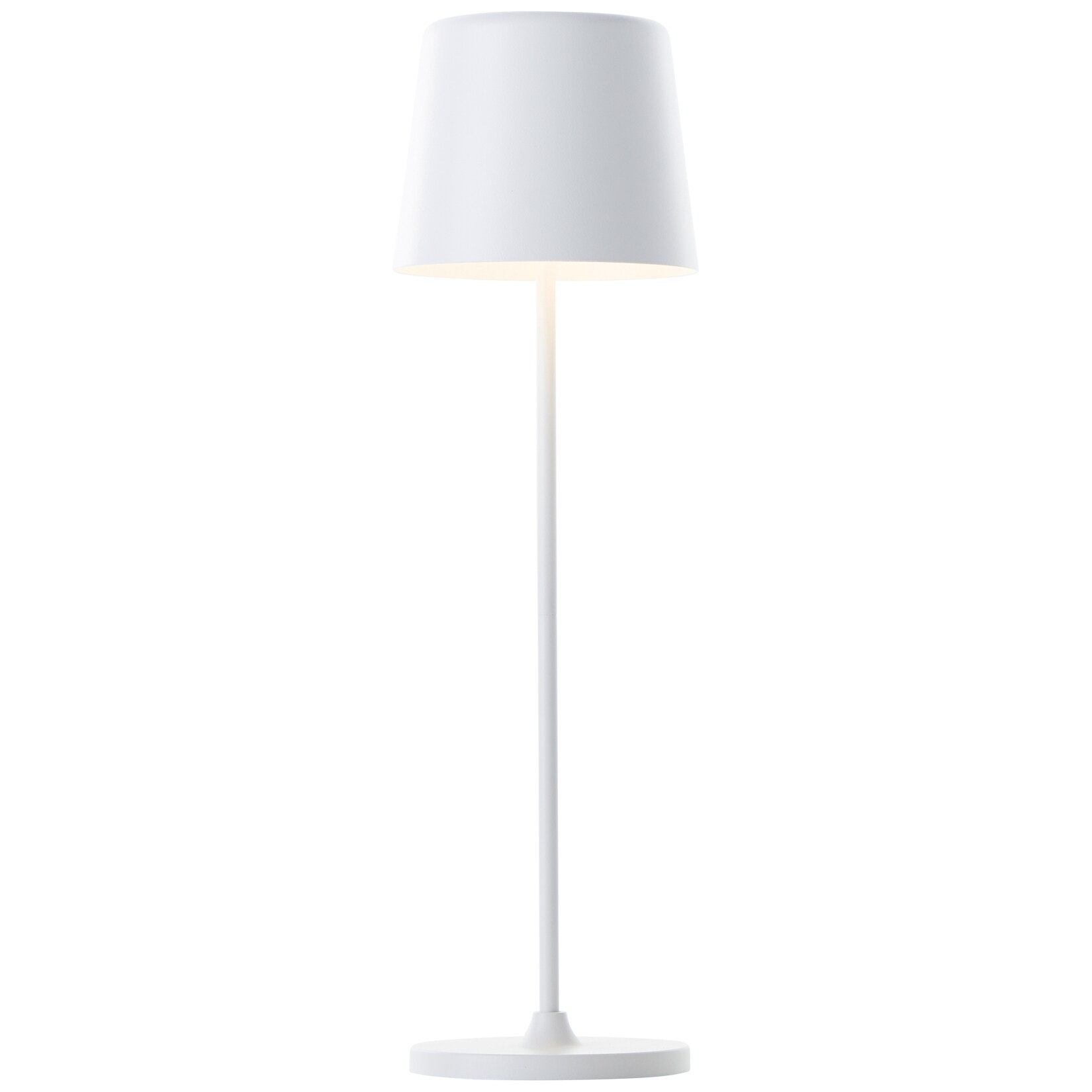 Lampe Kaami LED Außentischleuchte 37cm weiß matt Metall/Holz weiß 2 W LED integriert