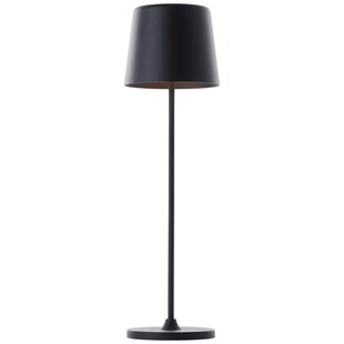 Brilliant Lampe Kaami LED Außentischleuchte 37cm schwarz matt Metall/Bambus schwarz 2 W LED integriert 