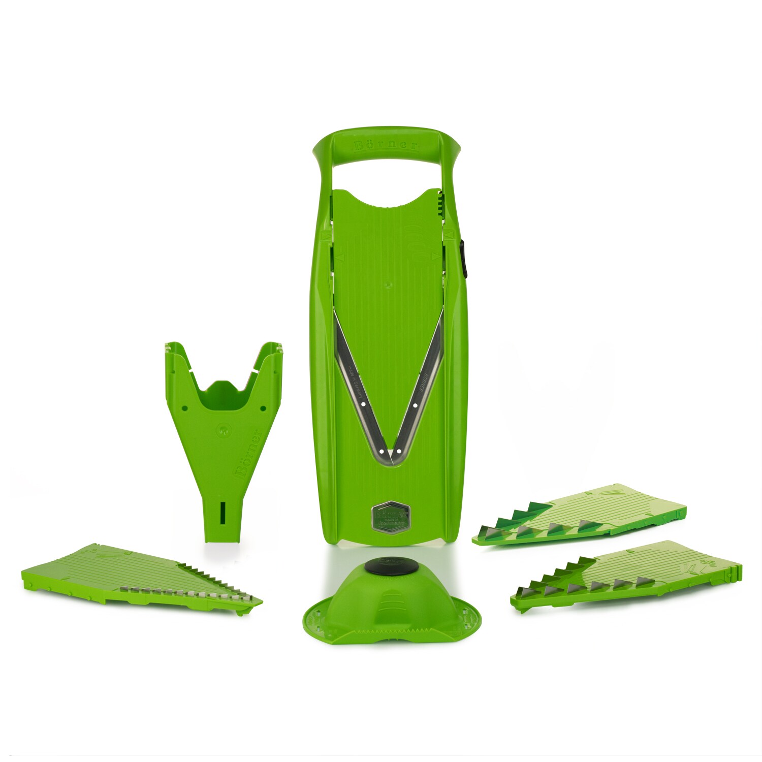 B&ouml;rner V5 PowerLine Mandoline Slicer 7-1 Set Starter-Set, Vegetable Cutter with Safety Insert, Slice Insert, 2 Blade Inserts, Food Safety Holder and Multibox 