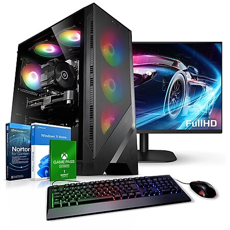 PC Set Gaming mit 27 Zoll TFT Firebolt 10 Intel Core i7-10700F, 16GB DDR4, NVIDIA RTX 3050 8 GB, 1TB SSD, Windows 11 