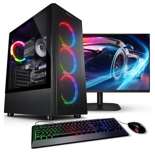 PC Set mit 27 Zoll TFT Viper V AMD Ryzen 7 5700G, 64GB DDR4, AMD Vega Grafik, 1TB SSD, WLAN, Windows 11 