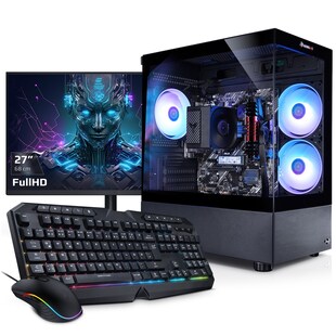 PC Set Gaming mit 27 Zoll TFT Invader XS VIII AMD Ryzen 5 8500G, 16GB DDR5, AMD Vega Grafik, 1TB SSD, Windows 11 