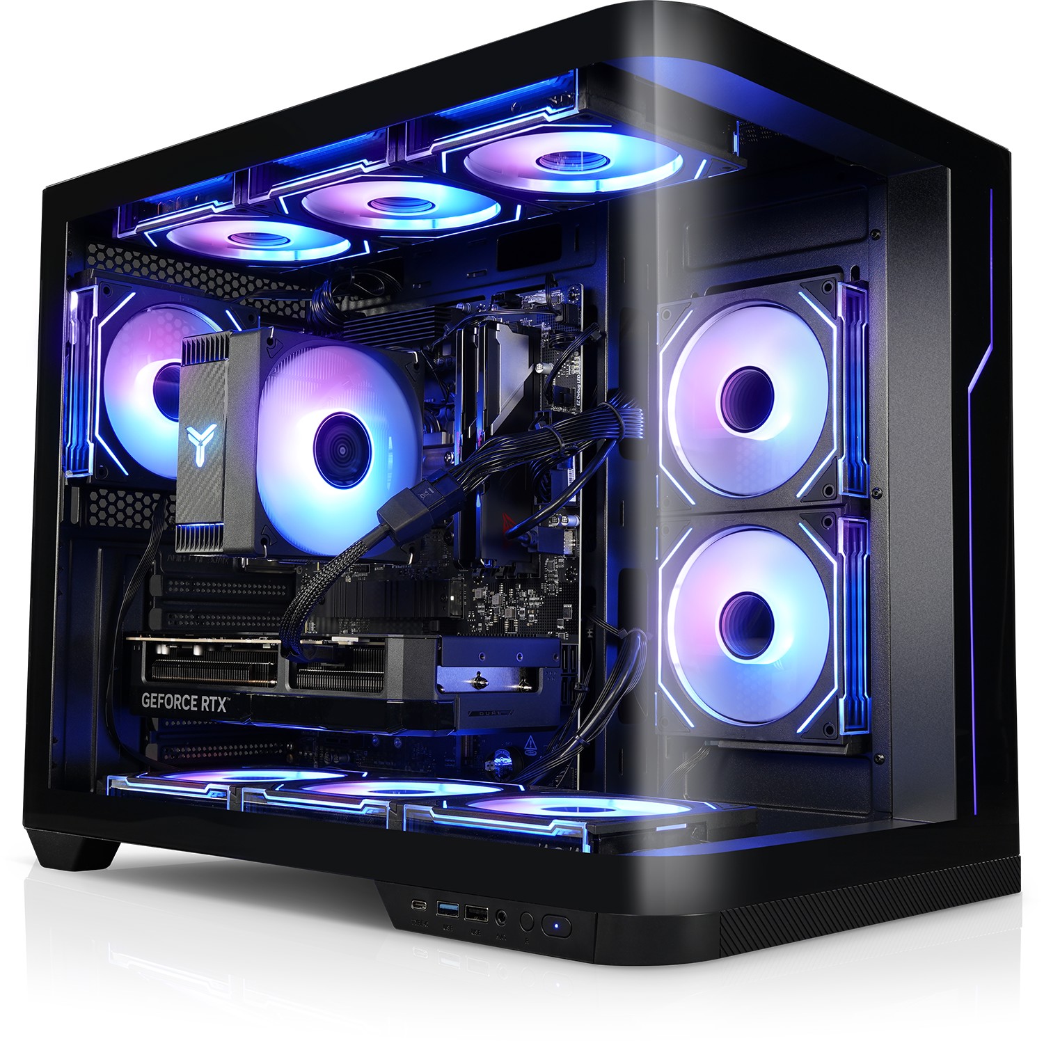 Gaming PC Panorama Curve V Ryzen 7 AMD Ryzen 7 5700X, 32GB DDR4, AMD Radeon RX 9060 8 GB, 1TB SSD, WLAN, Windows 11 