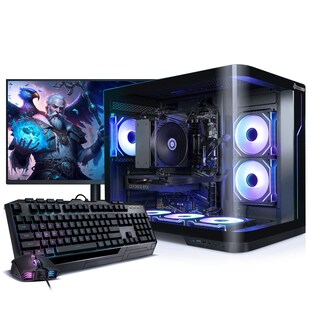 PC Set Gaming mit 27 Zoll TFT Curve VII AMD Ryzen 7 8700F, 32GB DDR5, NVIDIA RTX 5060 8 GB, 1TB SSD, WLAN, Windows 11 