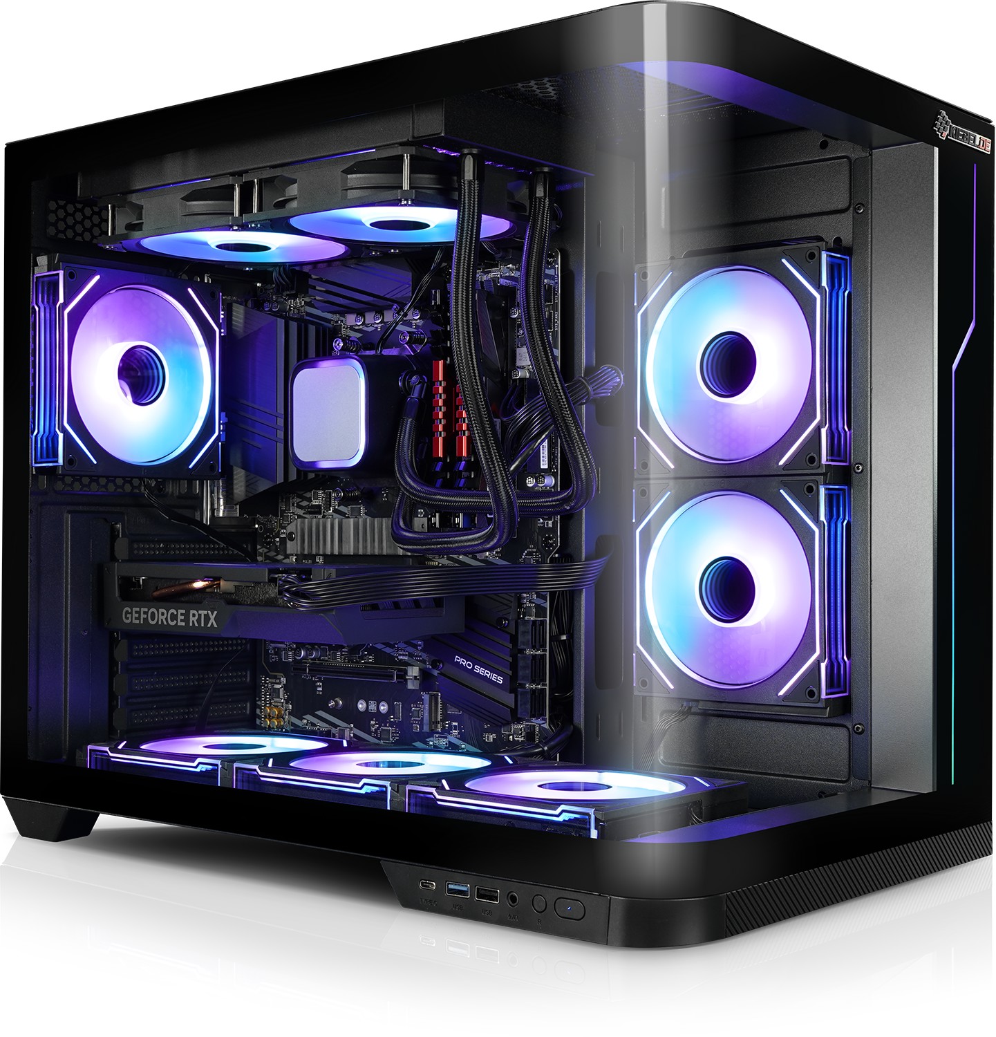 Gaming PC Curve AMD Ryzen 7 8700F, 64GB DDR5, NVIDIA RTX 5060 8 GB, 1TB SSD, Windows 11 