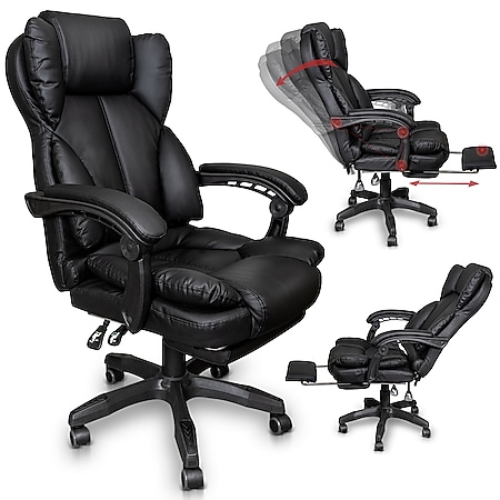 Chefsessel Bürostuhl Gamingstuhl Schreibtischstuhl Racing Chair mit Fußstütze 