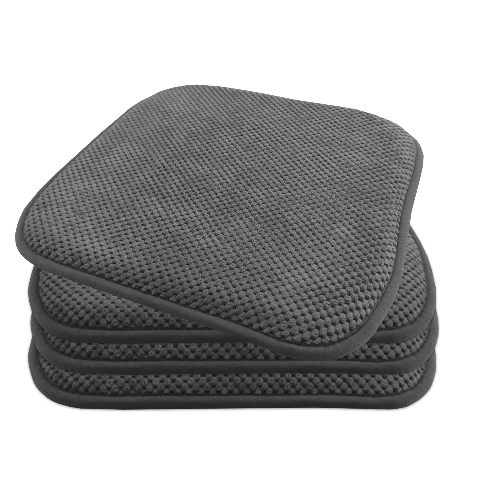 Komfortable & praktische Gel-Kissen 40x40 - Stuhlkissen mit modernem Memory-Schaumstoff - gepolsterte Sitzkissen Out- und Indoor Gartenkissen  Stuhlauflage rutschfest 