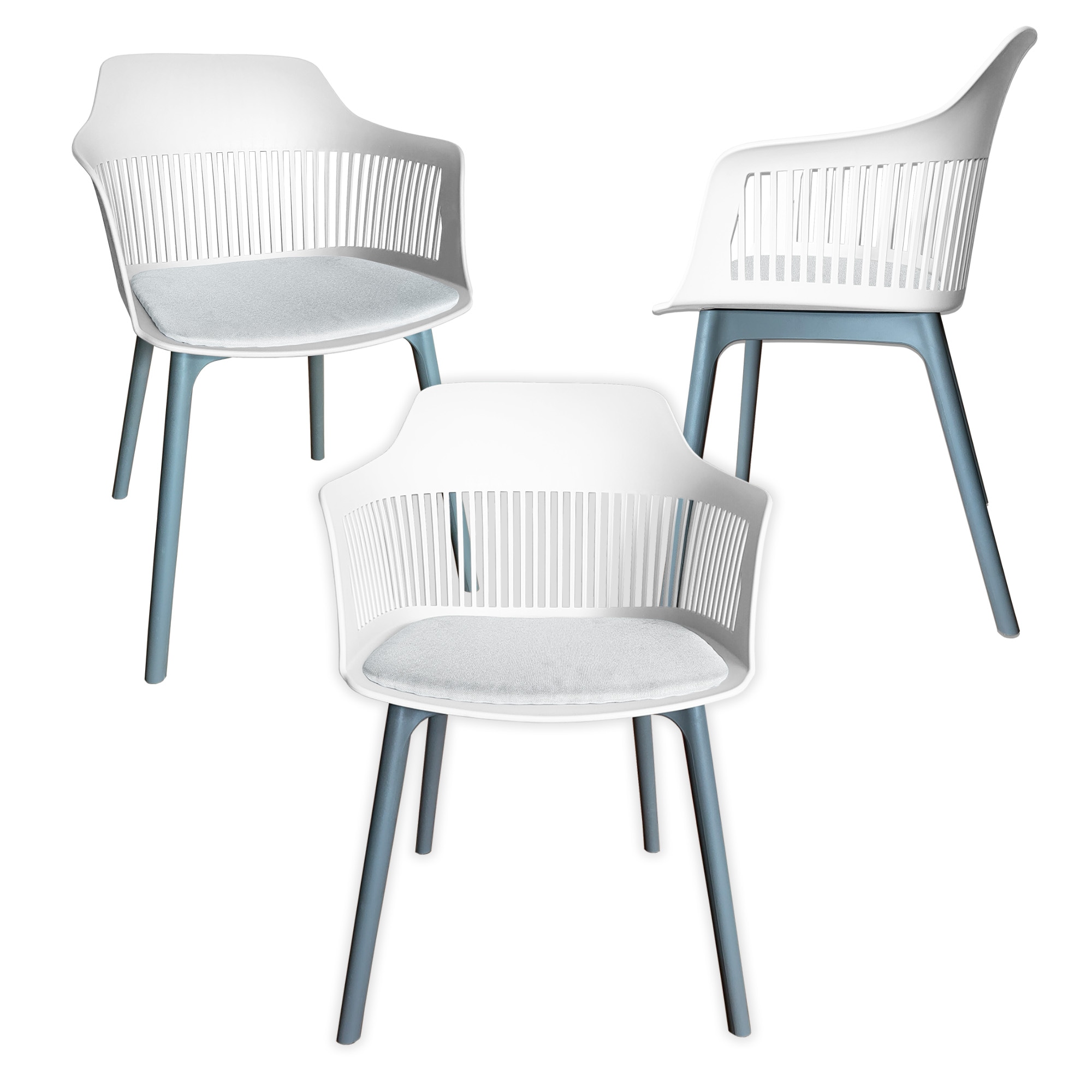 Trisens moderner Gartenstuhl in eleganter Optik - bequeme Esszimmerst&uuml;hle pflegeleichte Terrassenm&ouml;bel f&uuml;r den Au&szlig;en- und Innenbereich 