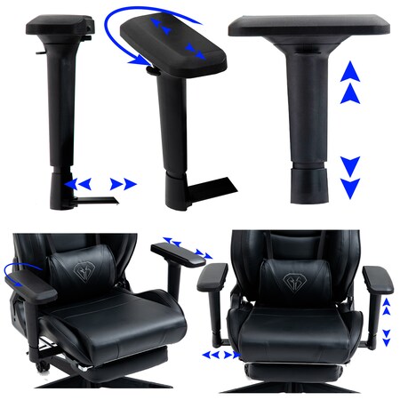 Racing Gaming Stuhl Massage Bürostuhl Chefsessel Schreibtischstuhl  Drehstuhl DE