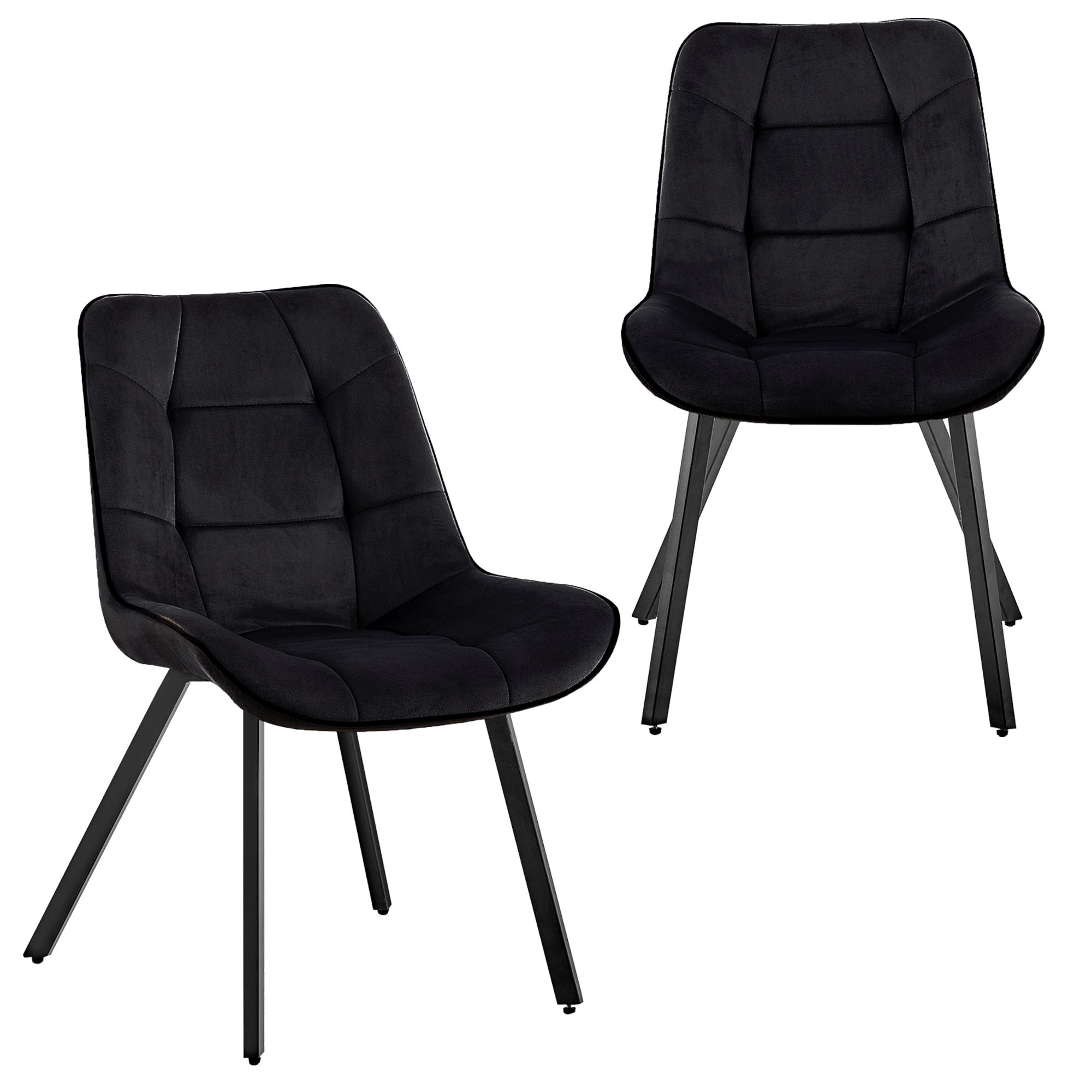 Samtst&uuml;hle Stoffst&uuml;hle Polsterstuhl Esszimmerst&uuml;hle K&uuml;chenst&uuml;hle aus Samt Metallbeine 