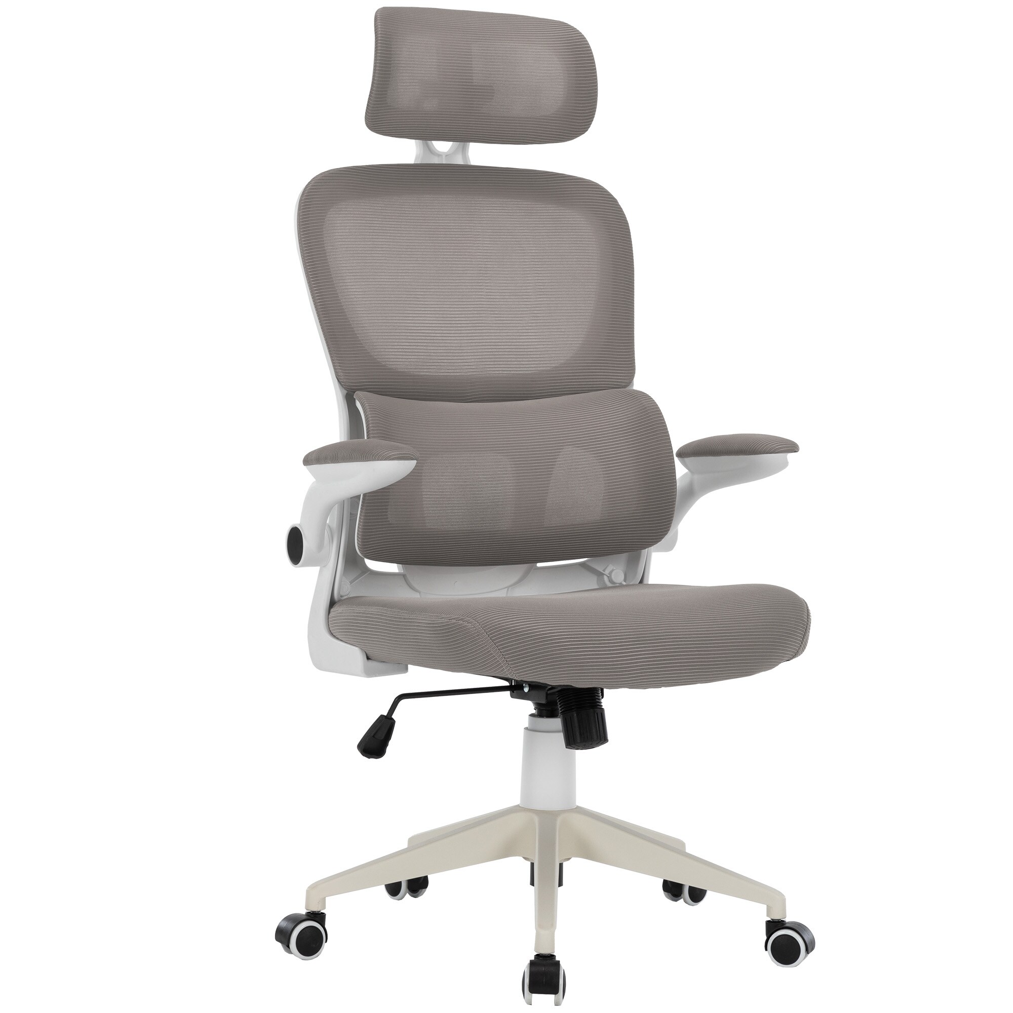 Flexibler B&uuml;rostuhl in moderner Mesh-Optik ergonomischer Schreibtischstuhl mit Nacken- und Lordosenst&uuml;tze Gamingstuhl mit atmungsaktiver Netzr&uuml;ckenlehne und Wippfunktion 