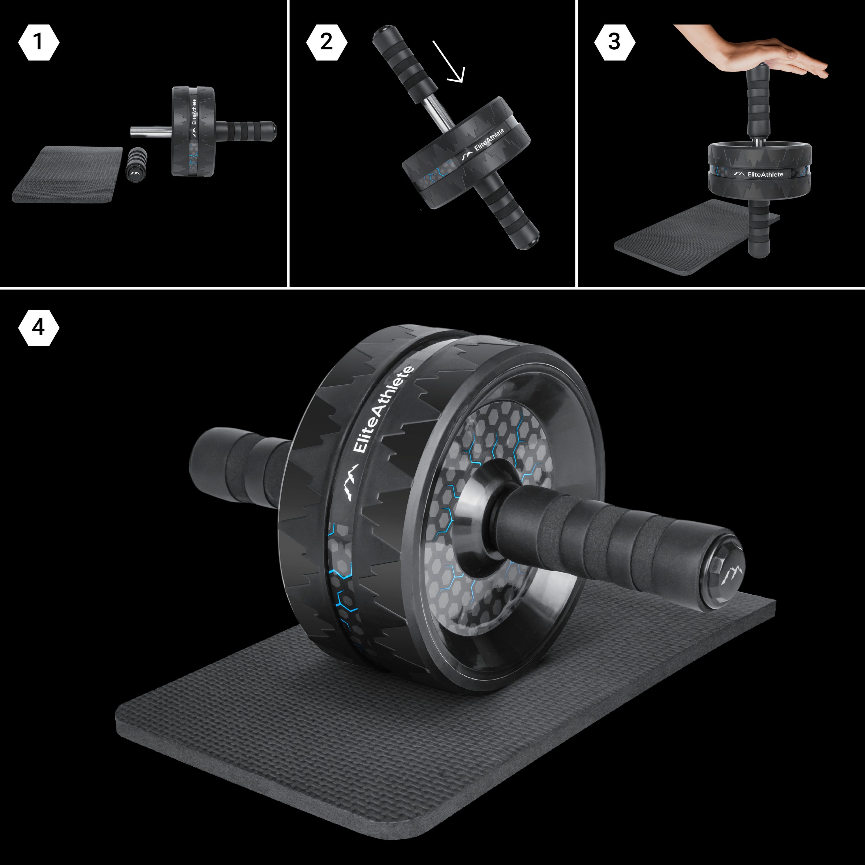 Bauchmuskelroller (AB Roller) Von FiduSport – Tra Produktbild-Vorschau 4