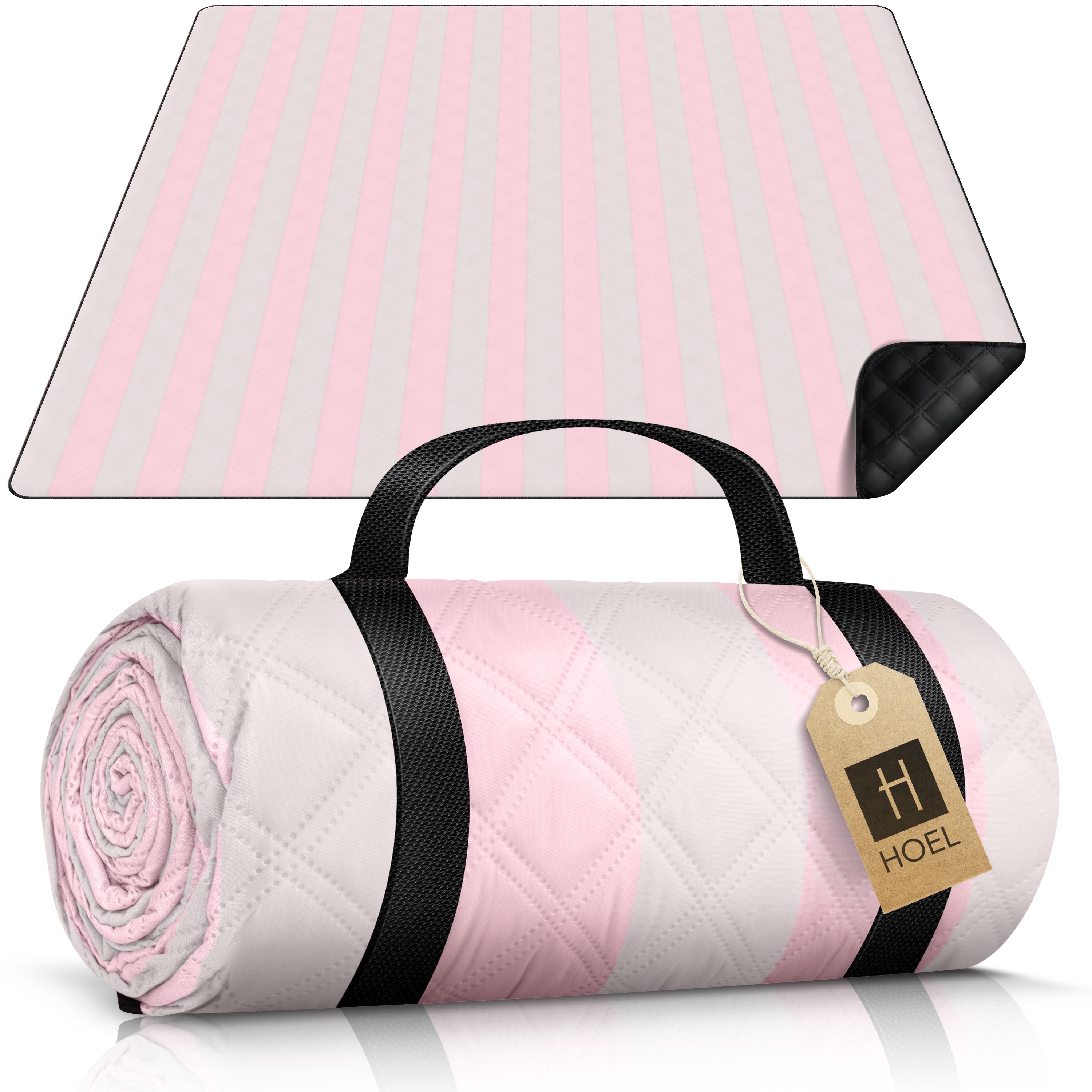 HOEL Picknickdecke Rosa-Ivory 