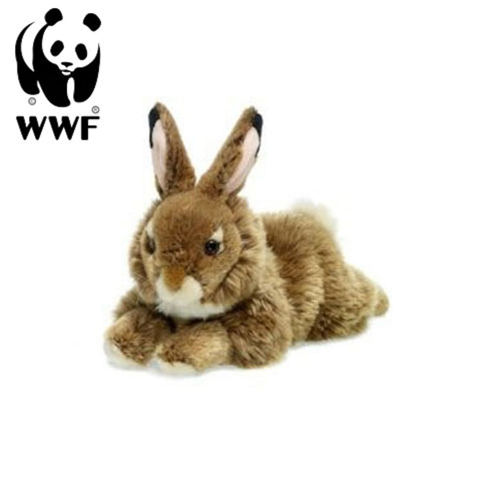 Pl&uuml;schtier Hase (19cm, liegend) lebensecht Kuscheltier Stofftier Rabbit 