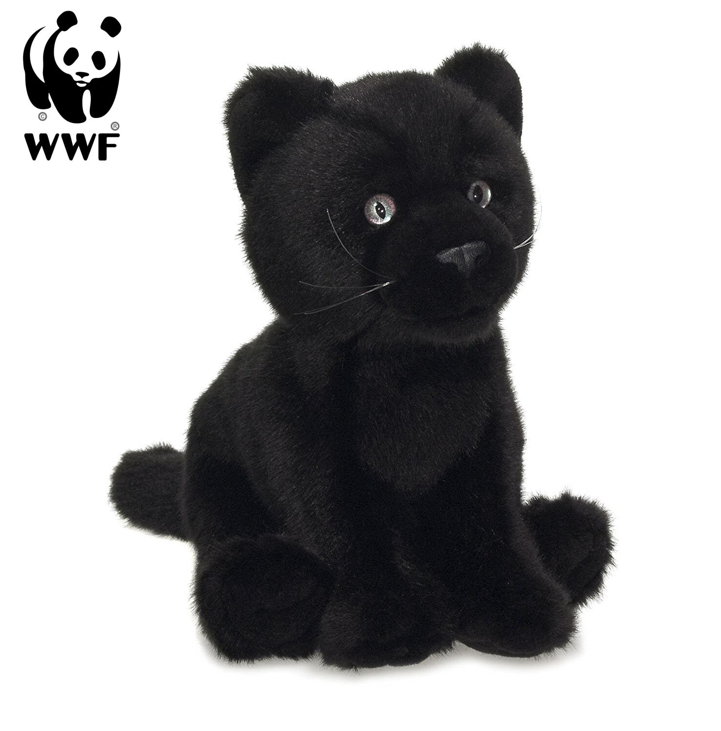 Plüschtier Schwarzer Panther (19cm) lebensecht Kuscheltier Stofftier