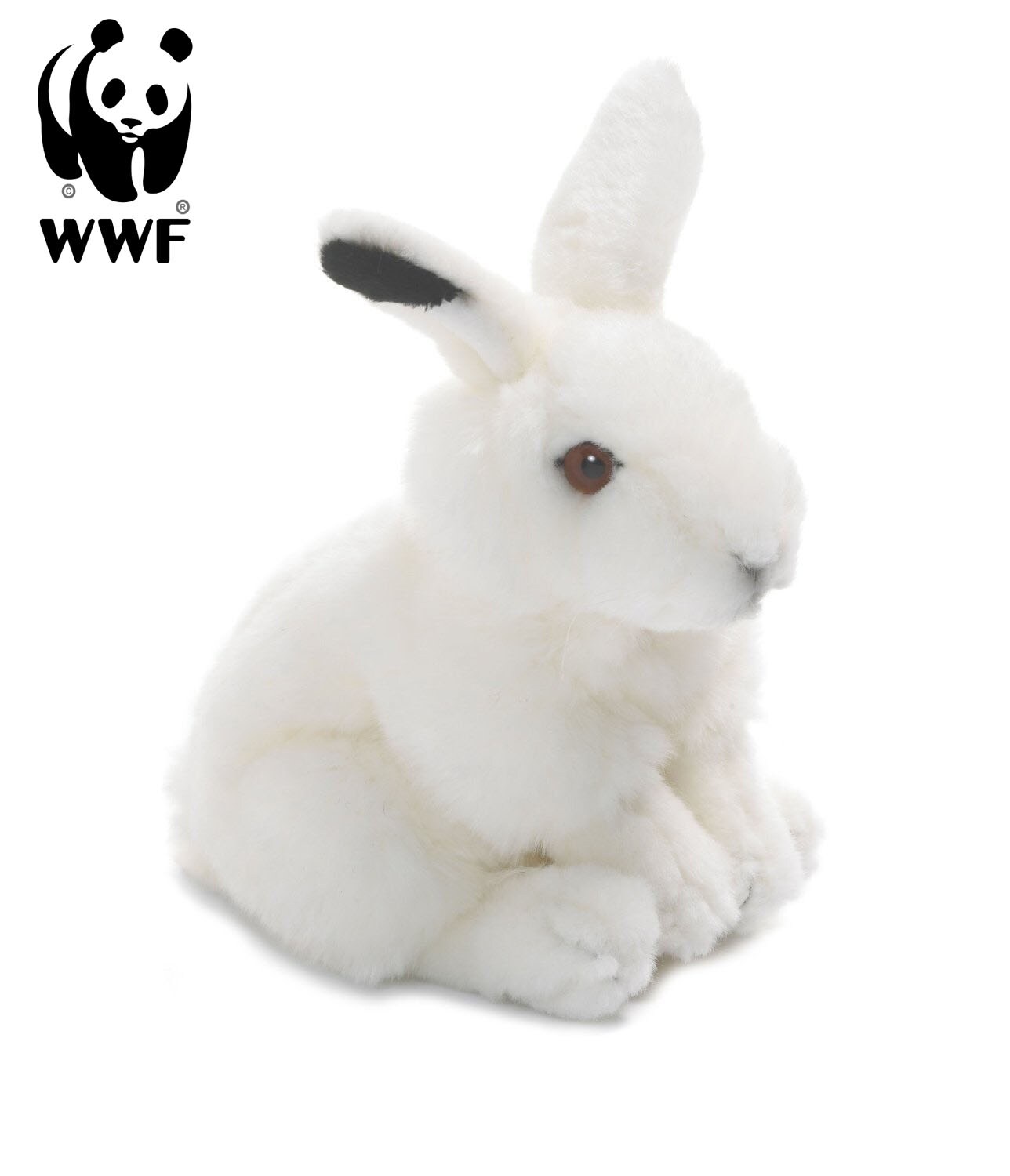 Plüschtier Schneehase (19cm) lebensecht Kuscheltier Stofftier Hase