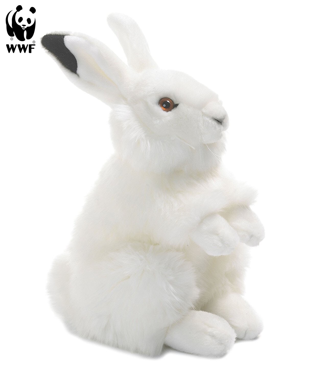 Plüschtier Schneehase (24cm) lebensecht Kuscheltier Stofftier Hase Rabbit