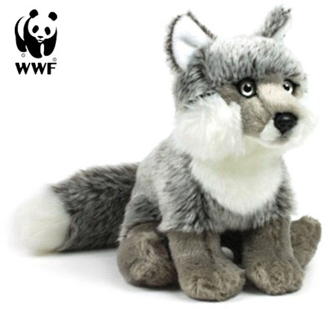 Pl&uuml;schtier Silberfuchs (15cm) lebensecht Kuscheltier Stofftier Fuchs 