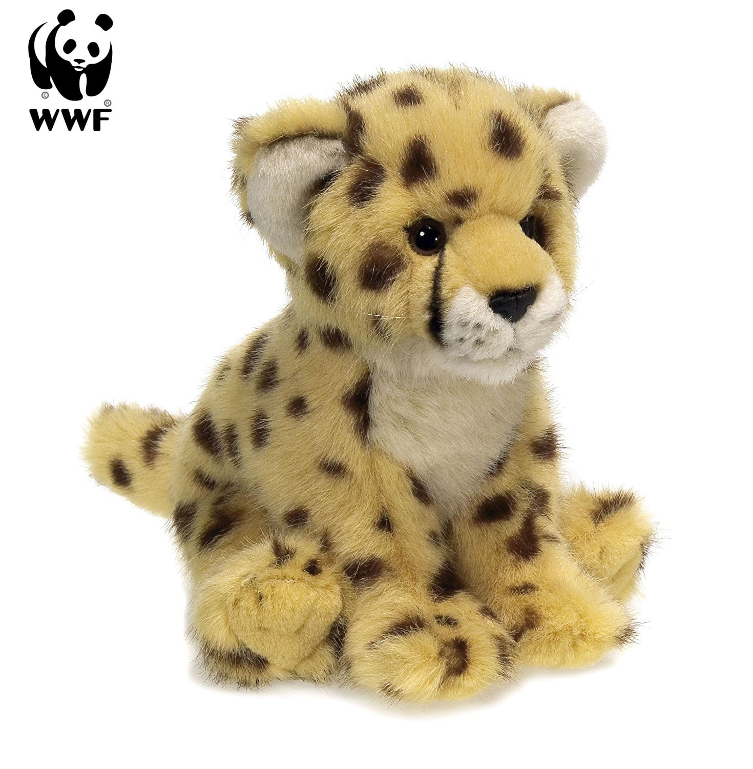 Pl&uuml;schtier Gepard (sitzend, 19cm) lebensecht Kuscheltier Stofftier Raubkatze 