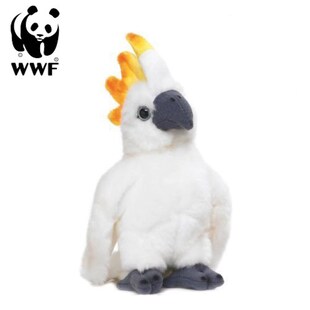 WWF Plüschtier Kakadu Papagei (mit Sound, 14cm) lebensecht Kuscheltier Stofftier 