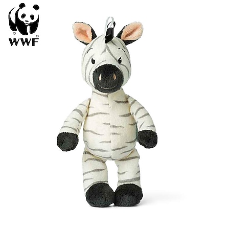 WWF Cub Club - Ziko das Zebra (weiß, 22cm) mit Glöckchen Kuscheltier Stofftier für Kleinkinder 