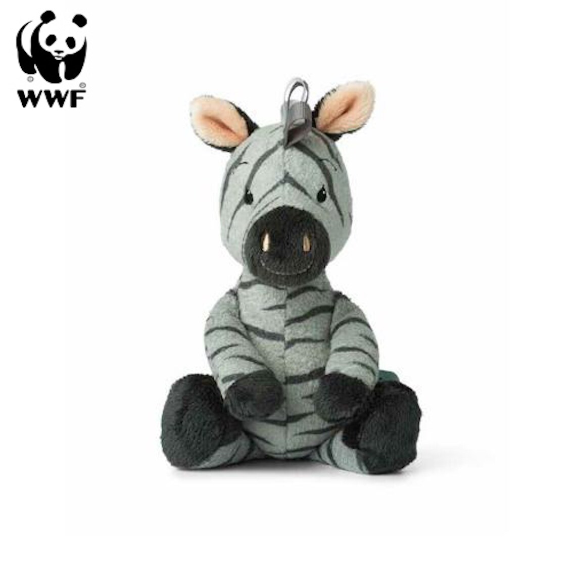 WWF Cub Club - Ziko das Zebra (grau, 22cm) mit Glöckchen Kuscheltier Stofftier für Kleinkinder