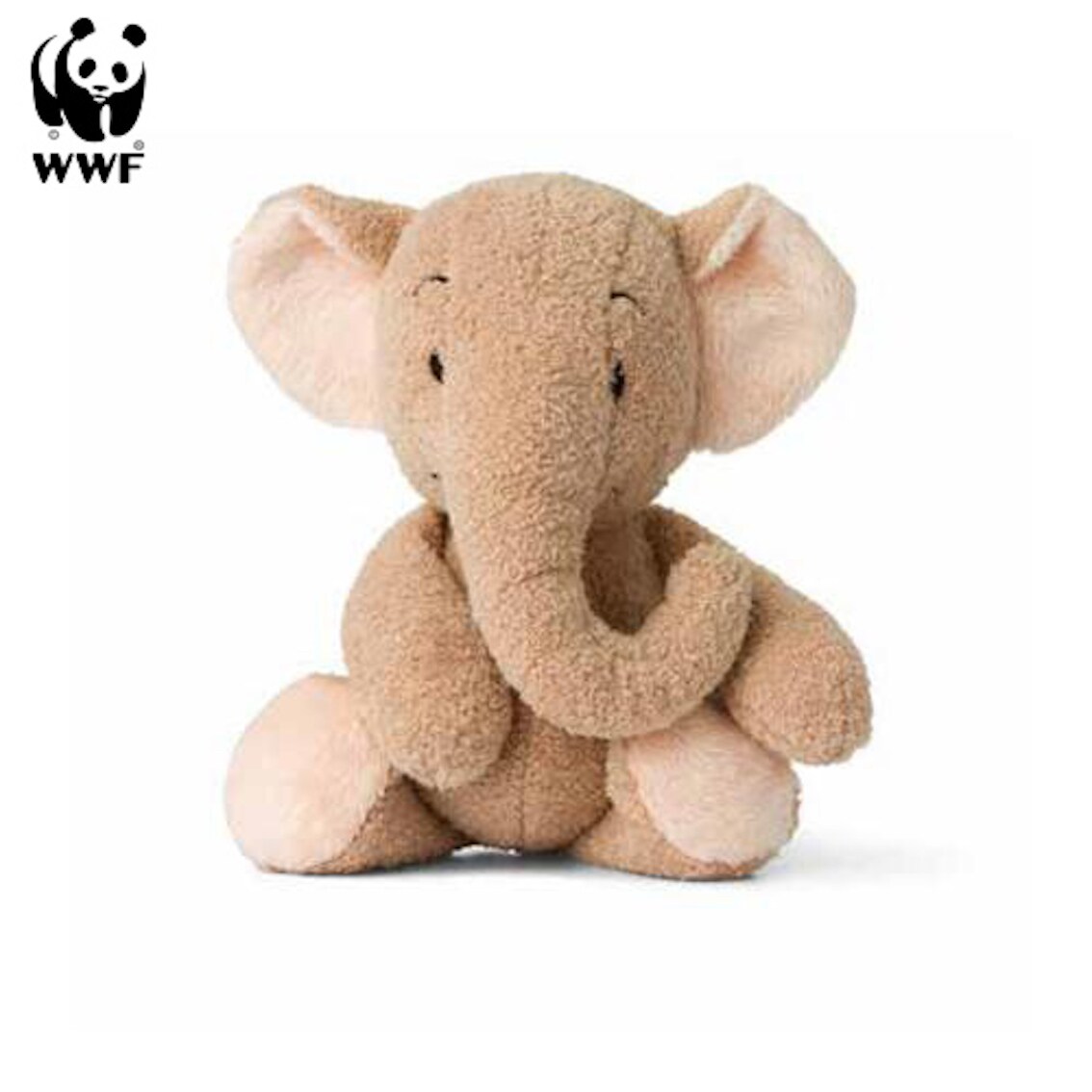 WWF Cub Club - Ebu der Elefant (beige, 22cm) mit Knisterohren Kuscheltier Stofftier f&uuml;r Kleinkinder 
