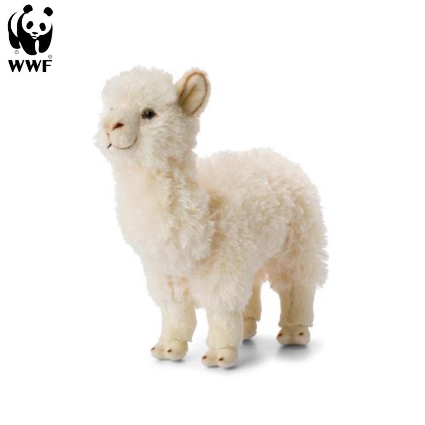 Plüschtier Alpaka (31cm, weiß) WWF lebensecht Kuscheltier Stofftier Alpaca Kamel Südamerika