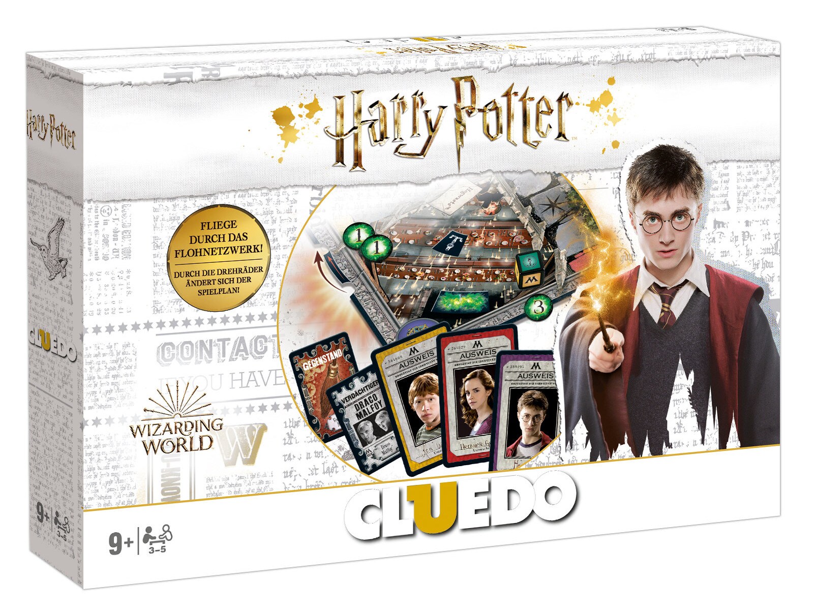 Cluedo Harry Potter Brettspiel Gesellschaftsspiel Edition Sonderedition wei&szlig; Deutsch 