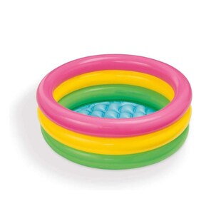 INTEX 57107NP - Planschbecken - Sunset Glow Babypool (61x22cm) aufblasbar Kinderplanschbecken 3-Ring 