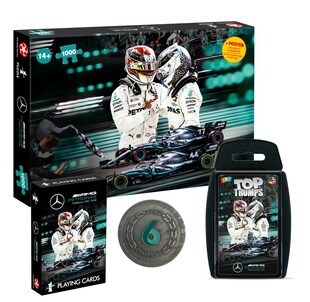 Mercedes-AMG Petronas Motorsport Fanbundle Puzzle Karten Coin Formel 1 Set 