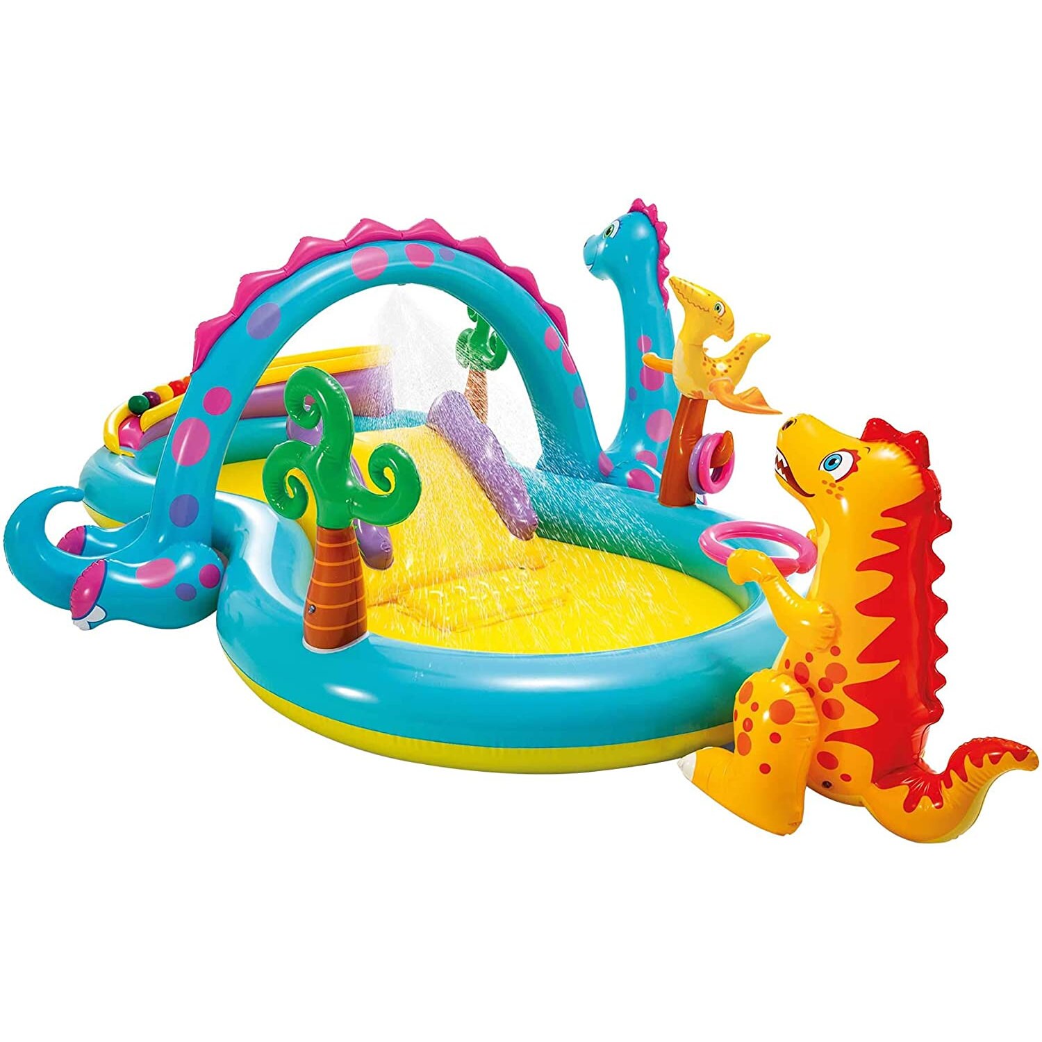INTEX 57135NP - Playcenter - Dinoland mit Sprüher und Rutsche (333x229x112cm)